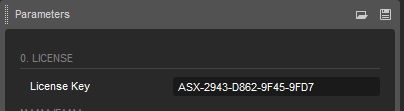 License Key parameter